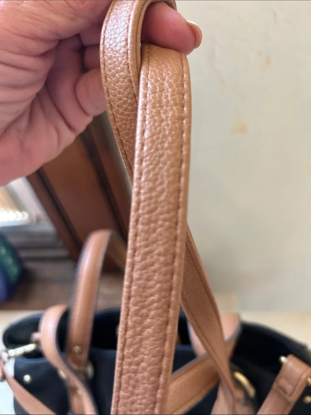 Rosetti Black Satchel and crossbody strap Tan Accents Roomy interior  EUC